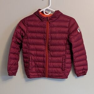 Rokka&Rolla Kids Burgundy Maroon Orange Down Puffer Jacket Medium (6–7)